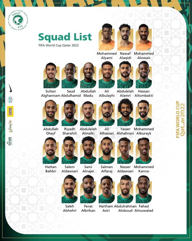 黑白体育直播新闻：沙特队公布世界杯大名单 26人全部来自本国联赛@f_auto?token=fefe65212c82a9f71b19b909c52b6ff3
